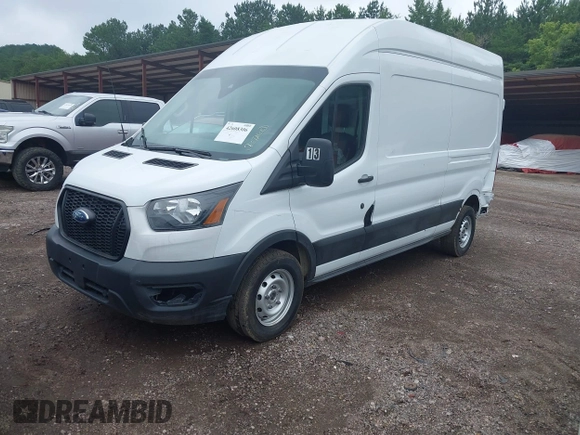 2023 Ford Transit Cargo with VIN 1FTBR1X8XPKA13479, listed as a IAAI auction lot 42608306 with 61,767 mi miles and . Bid and sale history available at DreamBid. Image 2.