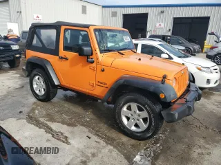 2013 Jeep Wrangler Sport with VIN 1C4AJWAG7DL550851, listed as a Copart auction lot 88639225 with Not Provided miles and Salvage Title. Bid and sale history available at carsss.com. Image 4.