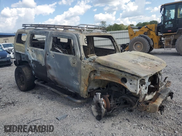 2008 Hummer H3 SUV with VIN 5GTEN13E488201605, listed as a Copart auction lot 72056444 with 0 mi miles and Non Repairable. Bid and sale history available at carsss.com. Image 4.