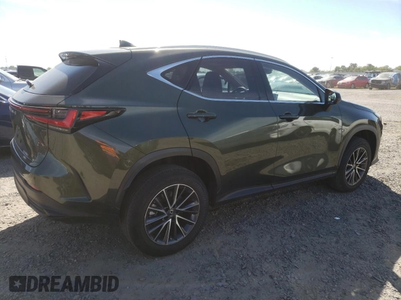 2022 Lexus NX with VIN JTJGGCEZ7N2003568, listed as a Copart auction lot 52594775 with 23,240 mi miles and Salvage Title. Bid and sale history available at carsss.com. Image 3.