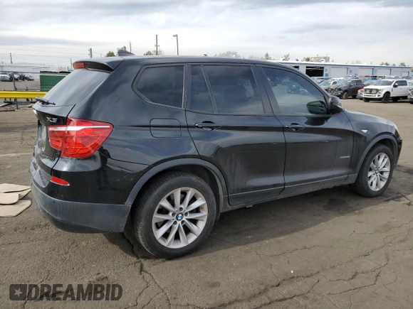 2013 BMW X3 xDrive28i with VIN 5UXWX9C55D0A18437, listed as a Copart auction lot 43840045 with 116,411 mi miles and Salvage Title. Bid and sale history available at carsss.com. Image 3.