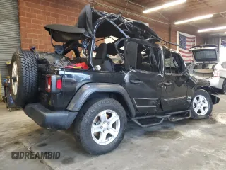 2021 Jeep Wrangler Unlimited Sport Altitude with VIN 1C4HJXDG5MW532637, listed as a Copart auction lot 45236365 with 39,214 mi miles and Salvage Title. Bid and sale history available at carsss.com. Image 3.