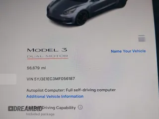 2021 Tesla Model 3 Performance z VIN 5YJ3E1EC3MF056187, wystawiony jako IAAI lot #42372230 z przebiegiem 56 679 mil mil oraz . Historia ofert i sprzedaży dostępna na DreamBid. Obrazek 7.