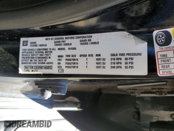 2009 Hummer H3 SUV with VIN 5GTEN13E098160892, listed as a Copart auction lot 74005344 with 224,542 mi miles and Salvage Title. Bid and sale history available at carsss.com. Image 13.