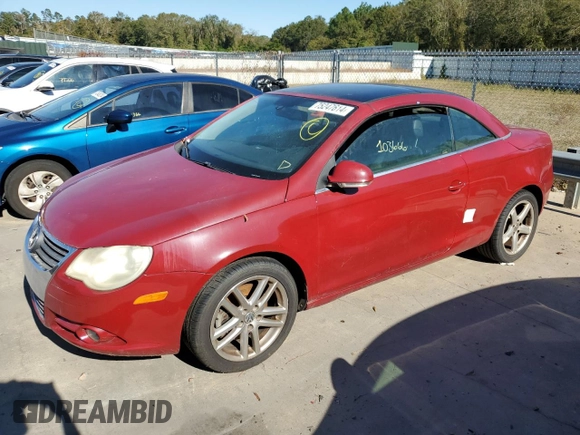 2007 Volkswagen Eos 2.0T with VIN WVWDA71F87V043699, listed as a Copart auction lot 75247614 with 103,666 mi miles and Salvage Title. Bid and sale history available at DreamBid. Image 1.
