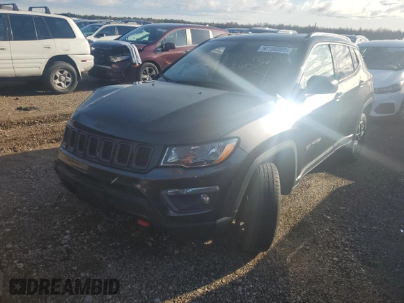 2020 Jeep Compass Trailhawk with VIN 3C4NJDDB1LT189318, listed as a Copart auction lot 50199885 with 93,943 mi miles and Non Repairable. Bid and sale history available at carsss.com. Image 1.