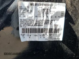 2023 Ford Maverick XL with VIN 3FTTW8F97PRA00944, listed as a Copart auction lot 59168715 with 16,400 mi miles and Salvage title. Bid and sale history available at DreamBid. Image 12.