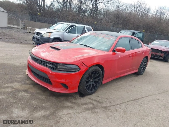 2017 Dodge Charger R/T with VIN 2C3CDXCT6HH596095, listed as a IAAI auction lot 41488937 with 99,550 mi miles. Bid and sale history available at carsss.com. Image 2.