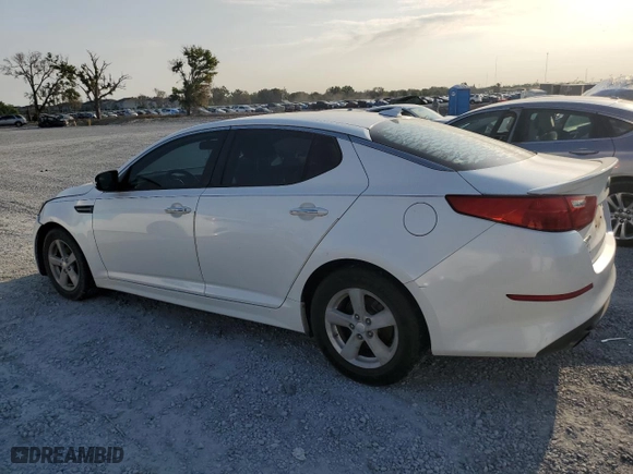 2014 Kia Optima LX with VIN KNAGM4A7XE5461915, listed as a Copart auction lot 53180565 with 122,556 mi miles and Clean Title. Bid and sale history available at carsss.com. Image 2.