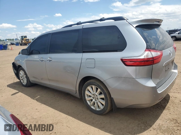 2017 Toyota Sienna XLE with VIN 5TDDZ3DC3HS177700, listed as a Copart auction lot 59720215 with 124,180 mi miles and Salvage title. Bid and sale history available at DreamBid. Image 2.