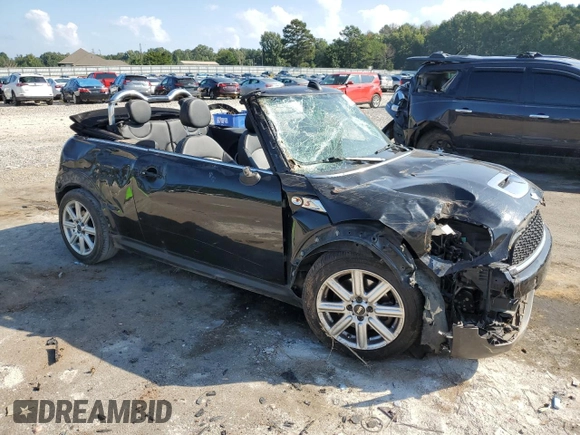 2012 MINI Convertible S with VIN WMWZP3C54CT296796, listed as a Copart auction lot 72209604 with 90,864 mi miles and Salvage title. Bid and sale history available at DreamBid. Image 4.