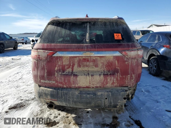 2018 Chevrolet Traverse LT Cloth z VIN 1GNERGKW7JJ126588, wystawiony jako Copart lot #42369475 z przebiegiem Nie podano mil oraz Czysty tytuł • Clean title. Historia ofert i sprzedaży dostępna na DreamBid. Obrazek 6.