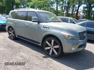 2012 Infiniti QX56 7-passenger z VIN JN8AZ2NF7C9515147, wystawiony jako IAAI lot #42299427 z przebiegiem 118 225 mil mil oraz . Historia ofert i sprzedaży dostępna na DreamBid. Obrazek 1.