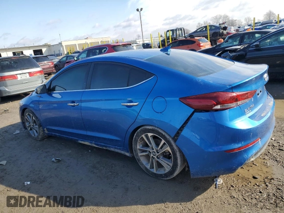 2017 Hyundai Elantra Limited with VIN 5NPD84LF2HH006608, listed as a Copart auction lot 46570005 with Not Provided miles and Salvage Title. Bid and sale history available at DreamBid. Image 2.