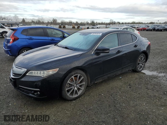 2015 Acura TLX V6 Advance with VIN 19UUB2F78FA008105, listed as a Copart auction lot 48707075 with 163,473 mi miles and Clean Title. Bid and sale history available at carsss.com. Image 1.