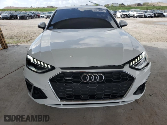 2023 Audi A4 S line Premium Plus with VIN WAUEAAF41PN015815, listed as a Copart auction lot 51277405 with 46,576 mi miles and Salvage Title. Bid and sale history available at DreamBid. Image 5.