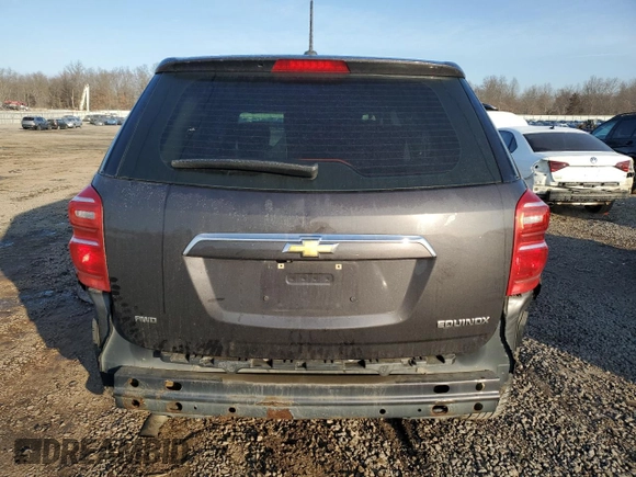 2016 Chevrolet Equinox LS with VIN 2GNFLEEK2G6221777, listed as a Copart auction lot 42834235 with 126,885 mi miles and Salvage Title. Bid and sale history available at DreamBid. Image 6.