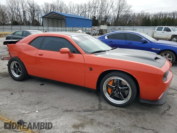 2021 Dodge Challenger SRT Hellcat with VIN 2C3CDZC96MH676510, listed as a Copart auction lot 49991055 with 4,467 mi miles and Salvage Title. Bid and sale history available at DreamBid. Image 4.