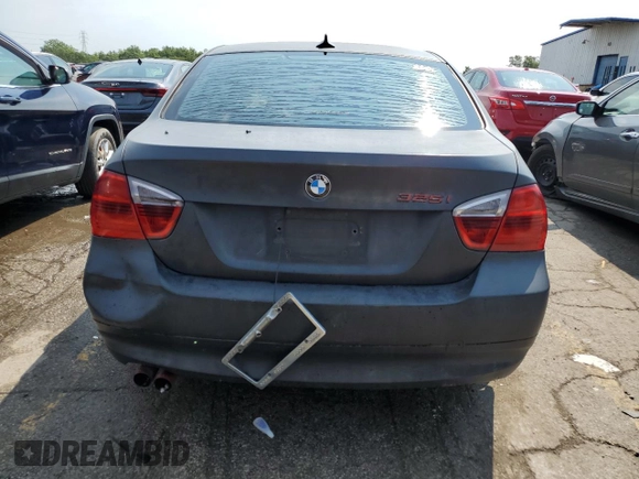 2006 BMW 3 Series 325i with VIN WBAVB17526NK35306, listed as a Copart auction lot 65991894 with 0 mi miles and Salvage Title. Bid and sale history available at carsss.com. Image 6.