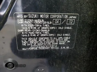 2012 Suzuki Grand Vitara Premium z VIN JS3TD0D66C4100814, wystawiony jako Copart lot #89250025 z przebiegiem 102 381 mil mil oraz Szkody całkowita. Historia ofert i sprzedaży dostępna na DreamBid. Obrazek 15.