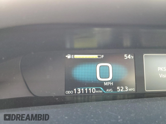 2022 Toyota Prius L Eco with VIN JTDKAMFU3N3166378, listed as a Copart auction lot 50728235 with 131,110 mi miles and Salvage Title. Bid and sale history available at carsss.com. Image 9.