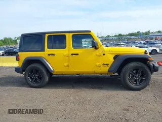 2021 Jeep Wrangler Unlimited Sport S with VIN 1C4HJXDN4MW744315, listed as a IAAI auction lot 42242941 with 35,344 mi miles and . Bid and sale history available at DreamBid. Image 13.