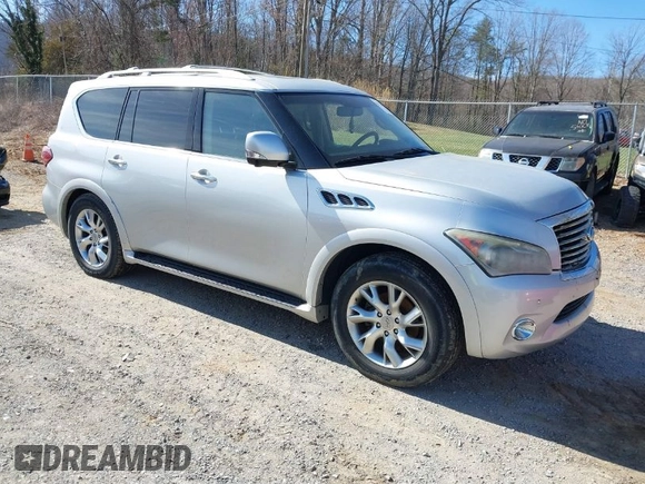 2011 Infiniti QX56 7-passenger with VIN JN8AZ2NE4B9003884, listed as a IAAI auction lot 41790480 with 108,118 mi miles. Bid and sale history available at carsss.com. Image 1.