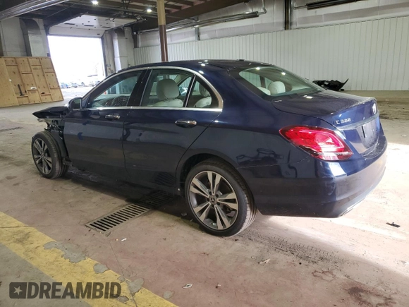 2021 Mercedes-Benz C 300 with VIN W1KWF8EBXMR626969, listed as a Copart auction lot 85229084 with 42,698 mi miles and Salvage Title. Bid and sale history available at carsss.com. Image 2.