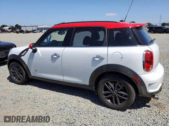 2013 MINI Countryman S ALL4 z VIN WMWZC5C56DWM16296, wystawiony jako Copart lot #56985615 z przebiegiem 63 858 mil mil oraz Szkoda całkowita • Salvage title. Historia ofert i sprzedaży dostępna na DreamBid. Obrazek 2.