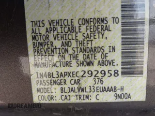 2014 Nissan Altima SL с VIN 1N4BL3APXEC292958, выставлен на аукционе IAAI как лот 42100931 с пробегом 161 569 миль миль и . История ставок и продаж доступна на DreamBid. Изображение 9.