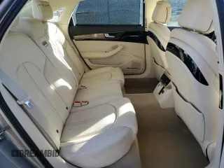 2012 Audi A8 with VIN WAURVAFDXCN001749, listed as a Copart auction lot 44379515 with 169,860 mi miles and Salvage Title. Bid and sale history available at DreamBid. Image 10.