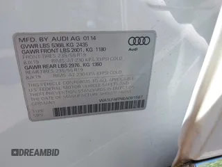 2014 Audi Q5 Premium Plus z VIN WA1LFAFP8EA081587, wystawiony jako IAAI lot #42195922 z przebiegiem 143 540 mil mil oraz . Historia ofert i sprzedaży dostępna na DreamBid. Obrazek 9.
