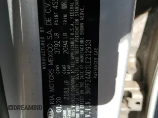 2020 Kia Forte LXS with VIN 3KPF24AD1LE212933, listed as a Copart auction lot 82642794 with 61,510 mi miles and Salvage Title. Bid and sale history available at carsss.com. Image 15.