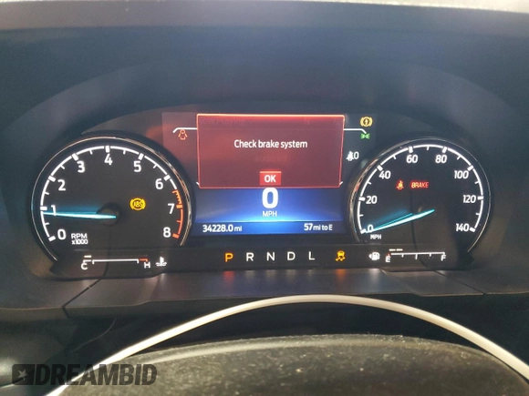 2022 Ford Maverick XL with VIN 3FTTW8F90NRA09952, listed as a Copart auction lot 53827235 with 34,229 mi miles and Salvage Title. Bid and sale history available at DreamBid. Image 9.