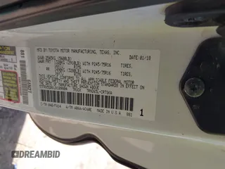 2018 Toyota Tacoma SR with VIN 5TFRX5GNXJX109804, listed as a IAAI auction lot 42055457 with 111,522 mi miles and . Bid and sale history available at DreamBid. Image 9.
