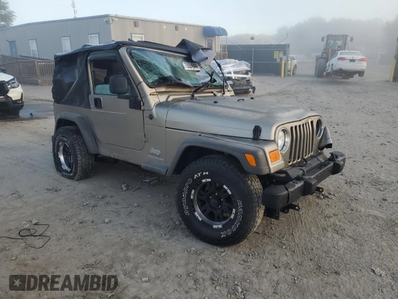 2005 Jeep Wrangler SE with VIN 1J4FA29105P344743, listed as a Copart auction lot 75524944 with 108,824 mi miles and Salvage Title. Bid and sale history available at carsss.com. Image 4.