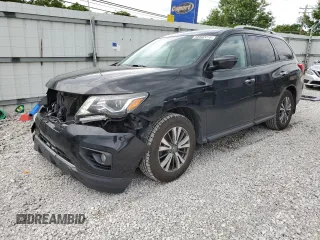 2017 Nissan Pathfinder SV with VIN 5N1DR2MMXHC678633, listed as a Copart auction lot 58802415 with 72,258 mi miles and Salvage title. Bid and sale history available at DreamBid. Image 1.