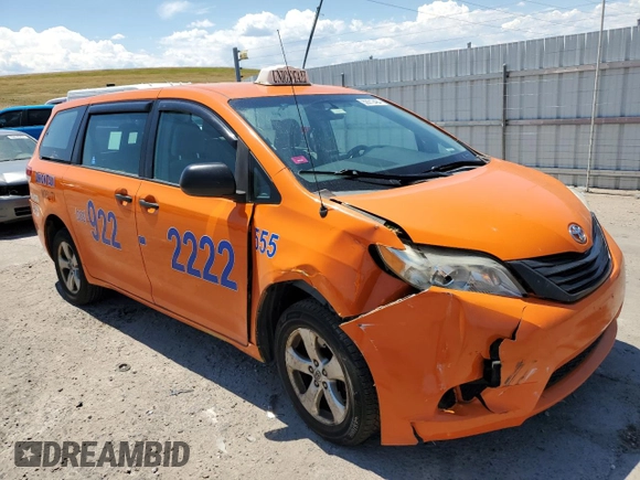 2014 Toyota Sienna L with VIN 5TDZK3DC1ES415890, listed as a Copart auction lot 62812484 with 270,286 mi miles and Salvage Title. Bid and sale history available at carsss.com. Image 4.