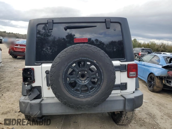 2018 Jeep Wrangler Unlimited Sport S with VIN 1C4BJWDGXJL849522, listed as a Copart auction lot 48964995 with 104,910 mi miles and Salvage title. Bid and sale history available at DreamBid. Image 6.