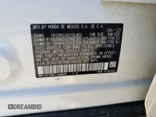 2024 Honda HR-V EX-L with VIN 3CZRZ2H70RM708599, listed as a Copart auction lot 53356745 with 18,419 mi miles and Salvage title. Bid and sale history available at DreamBid. Image 15.