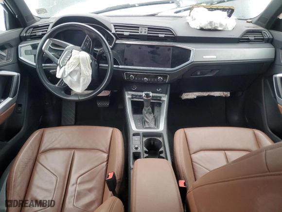 2021 Audi Q3 Premium with VIN WA1AUCF32M1130433, listed as a Copart auction lot 44853145 with 18,694 mi miles and Clean Title. Bid and sale history available at carsss.com. Image 8.