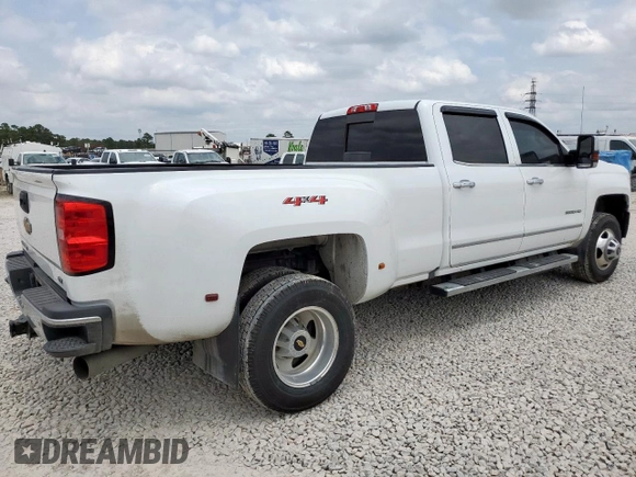 2019 Chevrolet Silverado 3500HD LTZ z VIN 1GC4KXEYXKF162334, wystawiony jako Copart lot #57186785 z przebiegiem 129 564 mil mil oraz Szkoda całkowita • Salvage title. Historia ofert i sprzedaży dostępna na DreamBid. Obrazek 3.