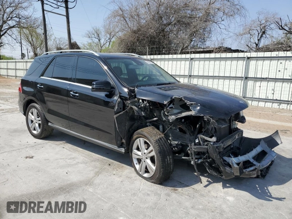 2015 Mercedes-Benz M ML 350 with VIN 4JGDA5JB2FA576540, listed as a Copart auction lot 48887845 with 97,014 mi miles and Salvage Title. Bid and sale history available at carsss.com. Image 4.