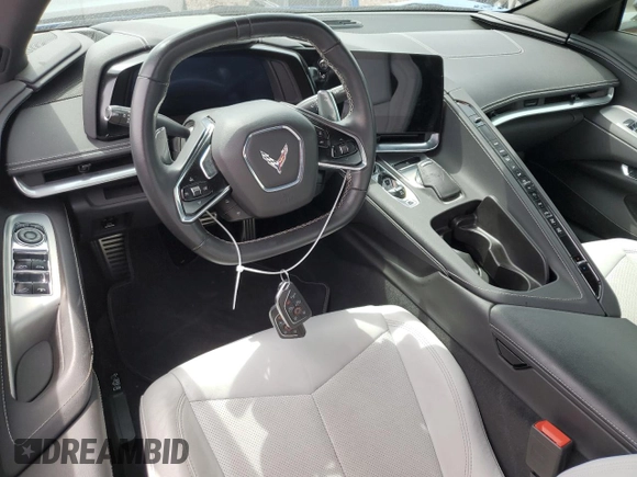 2021 Chevrolet Corvette 1LT with VIN 1G1YA3D49M5105734, listed as a Copart auction lot 77489204 with 17,094 mi miles and Salvage Title. Bid and sale history available at carsss.com. Image 8.