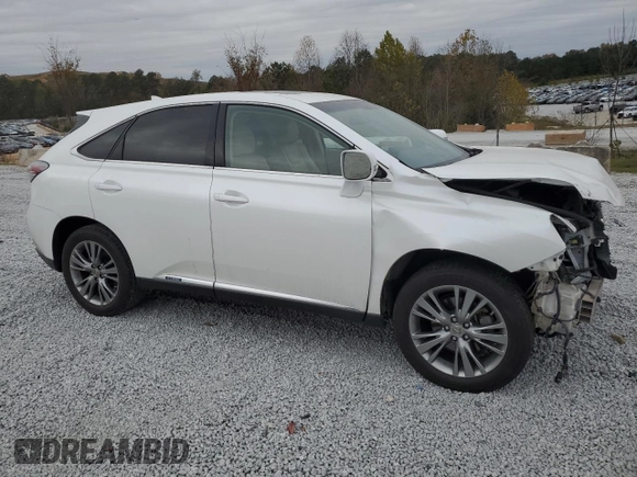 2014 Lexus RX 450h with VIN JTJZB1BA3E2009863, listed as a Copart auction lot 80414024 with 130,128 mi miles and Salvage title. Bid and sale history available at DreamBid. Image 4.