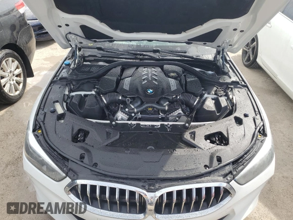 2019 BMW 8 Series M850i xDrive with VIN WBAFY4C53KBX29650, listed as a Copart auction lot 74467184 with Not provided miles and Salvage title. Bid and sale history available at DreamBid. Image 12.
