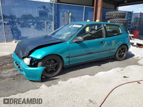 1993 Honda Civic z VIN 2HGEH2364PH525872, wystawiony jako Copart lot #55438535 z przebiegiem 168 040 mil mil oraz Szkoda całkowita • Salvage title. Historia ofert i sprzedaży dostępna na DreamBid. Obrazek 1.