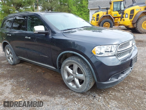 2012 Dodge Durango Citadel with VIN 1C4SDJET1CC205092, listed as a IAAI auction lot 42164281 with 276,322 mi miles. Bid and sale history available at carsss.com. Image 1.