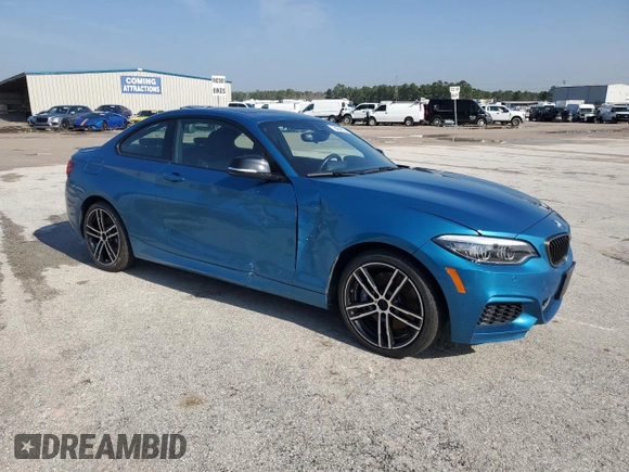 2020 BMW 2 Series M240i with VIN WBA2J5C07L7F24188, listed as a Copart auction lot 84346574 with 34,082 mi miles and Salvage Title. Bid and sale history available at carsss.com. Image 4.