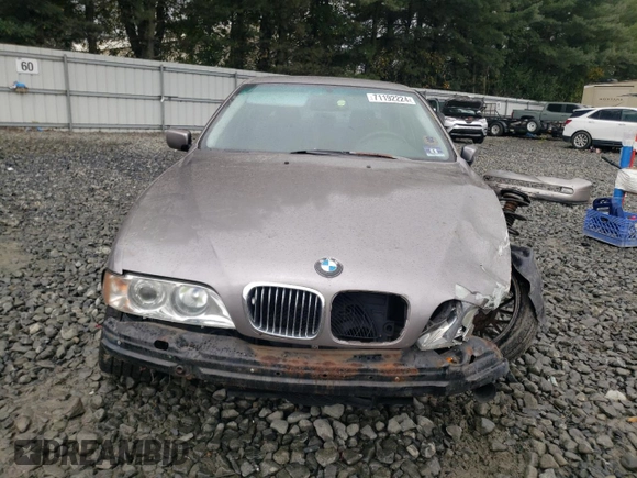 1998 BMW 5 Series 528iA with VIN WBADD632XWGT93475, listed as a Copart auction lot 71192224 with 0 mi miles and Salvage Title. Bid and sale history available at carsss.com. Image 5.